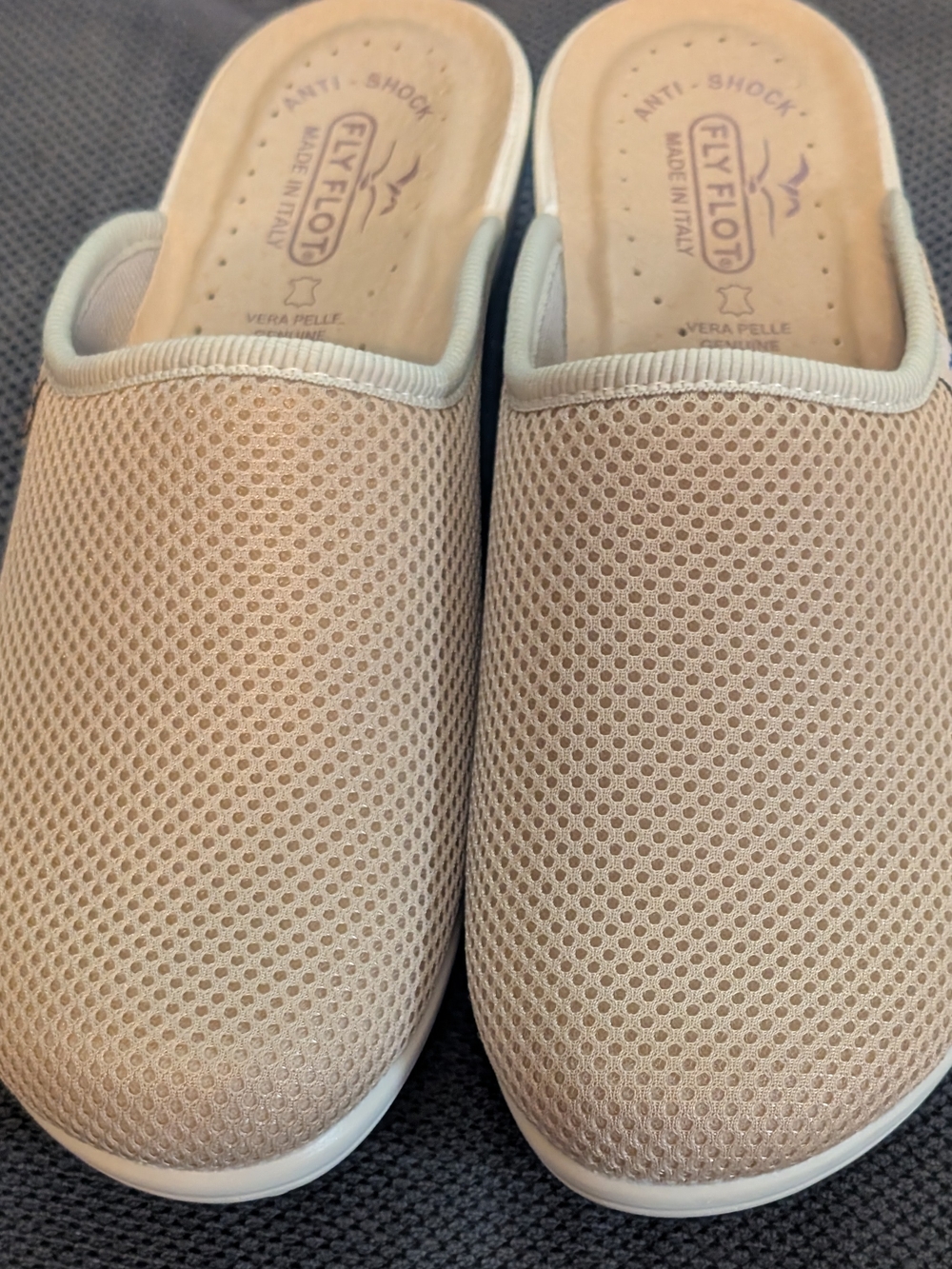 New Fly Flot Women's Beige Slip-On Comfort Mules